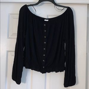 NWT H&M black off the shoulder long sleeve